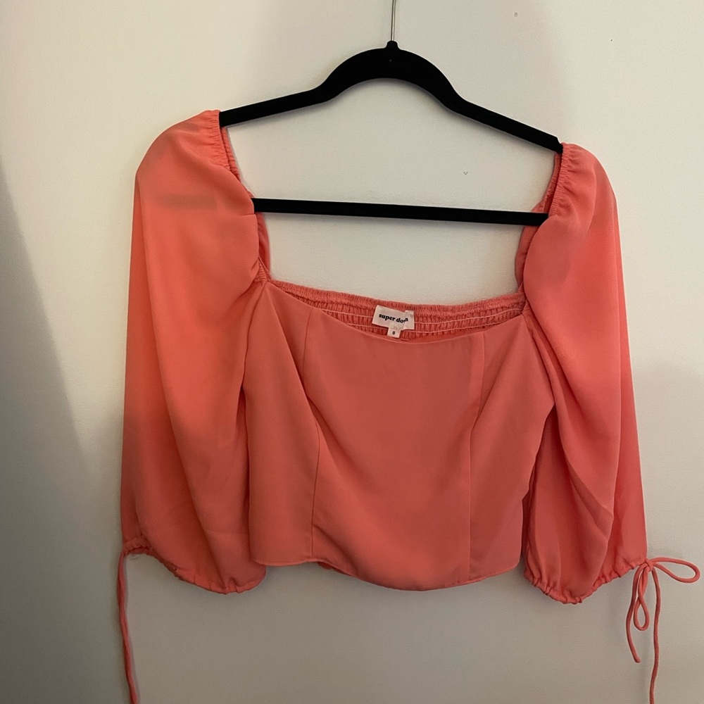 Superdown peach blouse